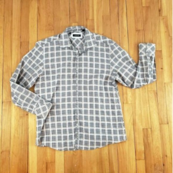 Zagiri Button Up Shirt Mens XL Black White - Picture 1 of 6